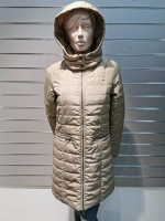 Женское демисезонное пальто с капюшоном